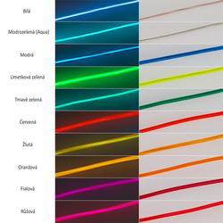 Elektroluminiscenční svítící kabel (drát), bílý, průměr 2,2 mm