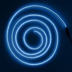 Elektroluminiscenční svítící kabel (drát), modrý, průměr 2,2 mm