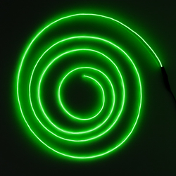 Elektroluminiscenční svítící kabel (drát), limetkově zelený, průměr 2,2 mm