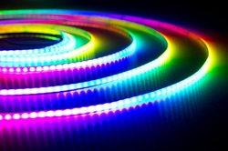 Digitální COB LED pásek WS2812B, RGB, 12V, 160led/m, 5mm šířka, IP30