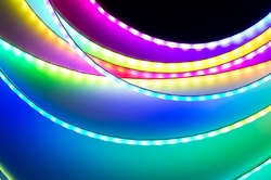 Digitální COB LED pásek WS2812B, RGB, 12V, 160led/m, 5mm šířka, IP30
