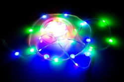 Digitální RGB LED vánoční řetěz, 10m, 100 diod, IP65