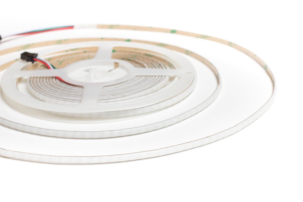 Digitální COB LED pásek WS2812B, RGB, 12V, 160led/m, 5mm šířka, IP30