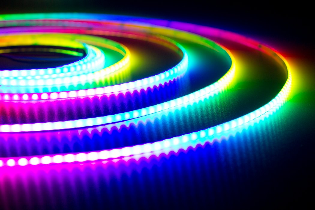 Digitální COB LED pásek WS2812B, RGB, 12V, 160led/m, 5mm šířka, IP30