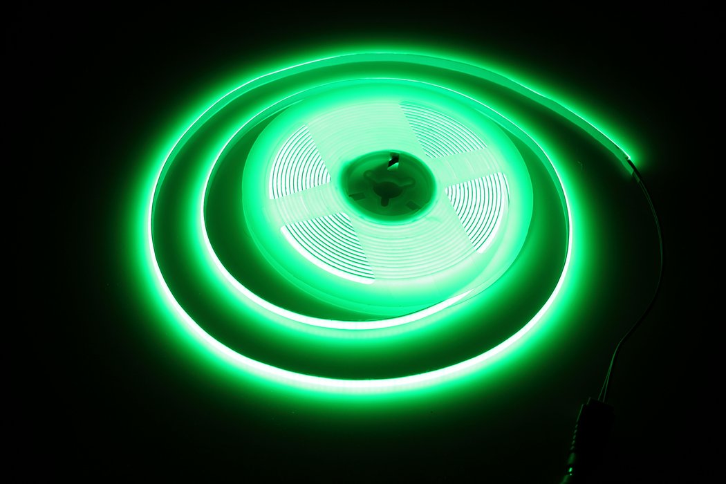 COB LED pásek 400led/m, šířka 5mm, 24V, 10W/m, zelený